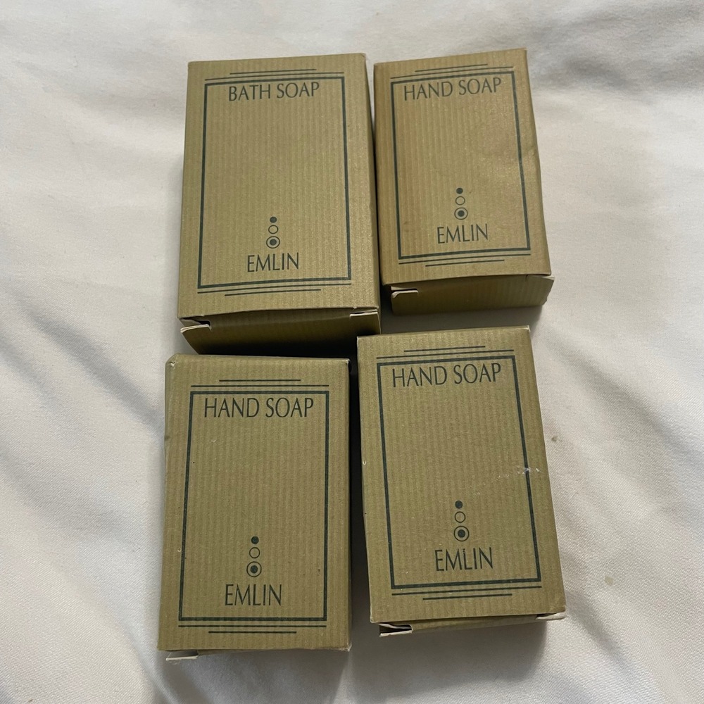 Emlin French‎ Milled Bath Soap Hand Soap Set 4 Piece New *travel size*